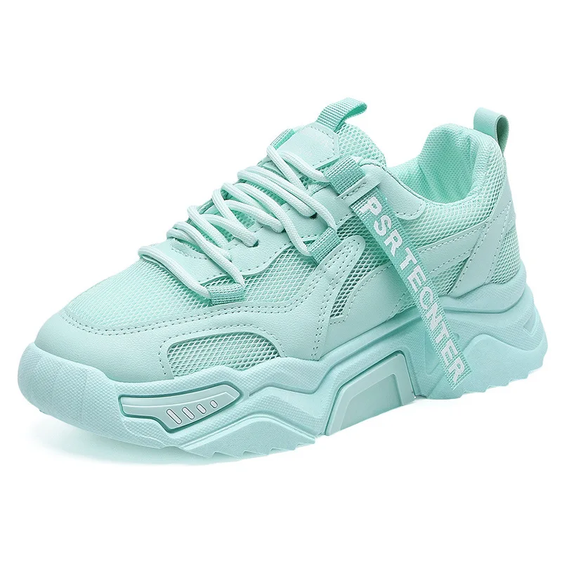 Женские кроссовки с дышащей сеткой на платформе летние ярких цветов