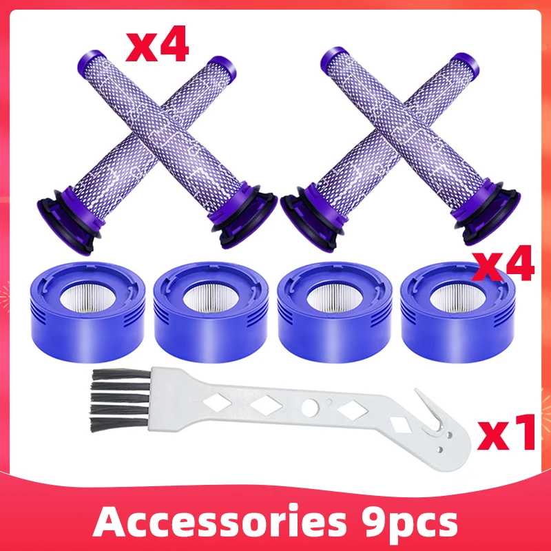 

Подходит для Dyson V7 V8 SV10 SV11 Motorhead Animal/ Absolute Pre-Filter Post-Filter, запасные части для пылесоса, аксессуары