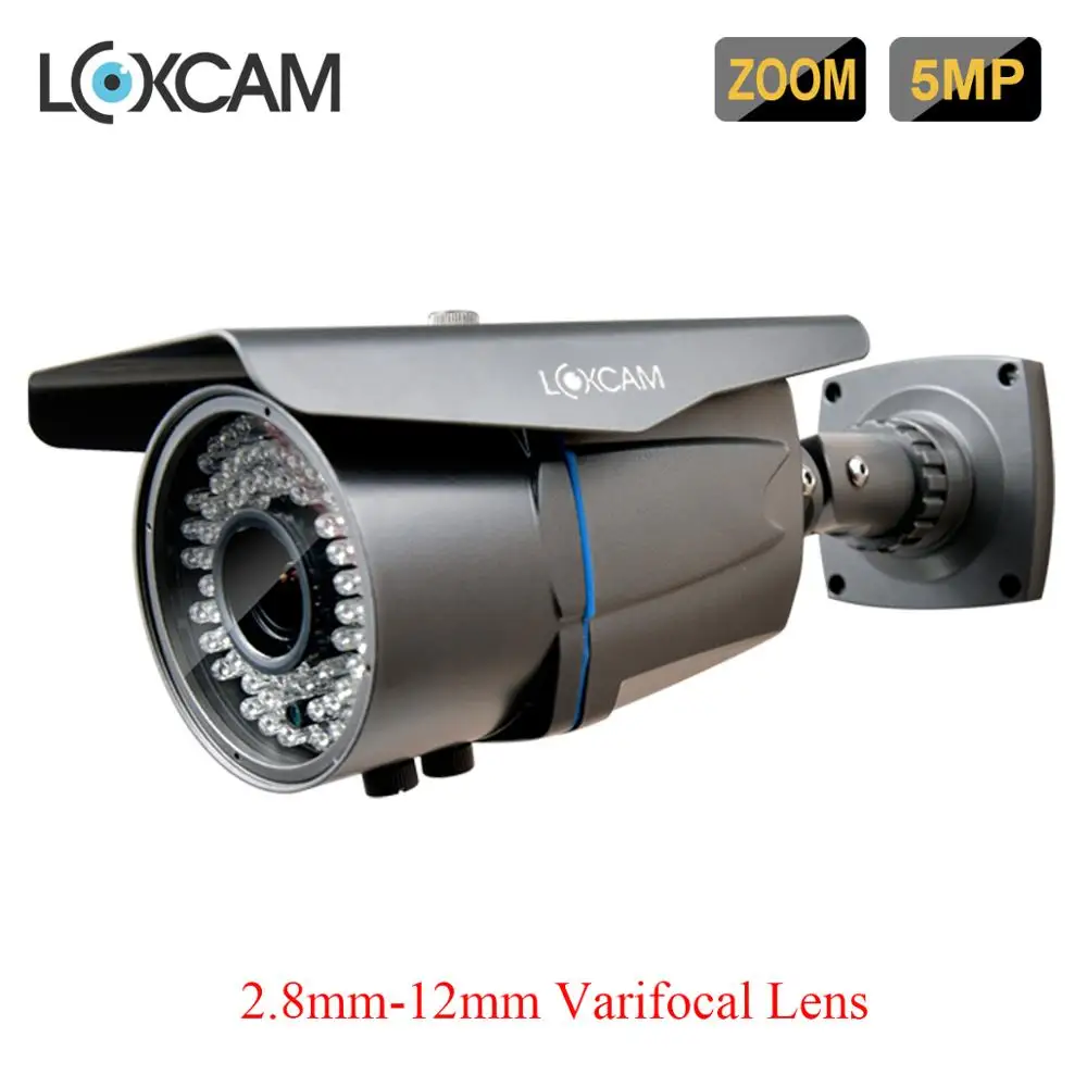 LOXCAM 5 Мп камера безопасности 2 8 12 мм варифокальный объектив IP66 Водонепроницаемая