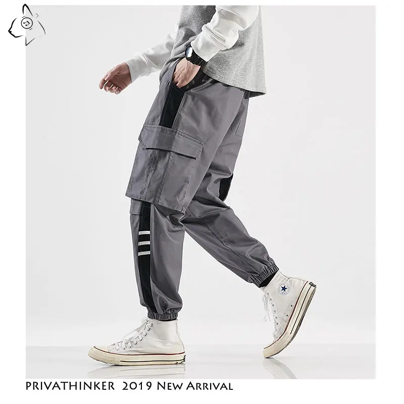 Privathinker мужские осенние свободные штаны с карманами Мужская Уличная мода для бега