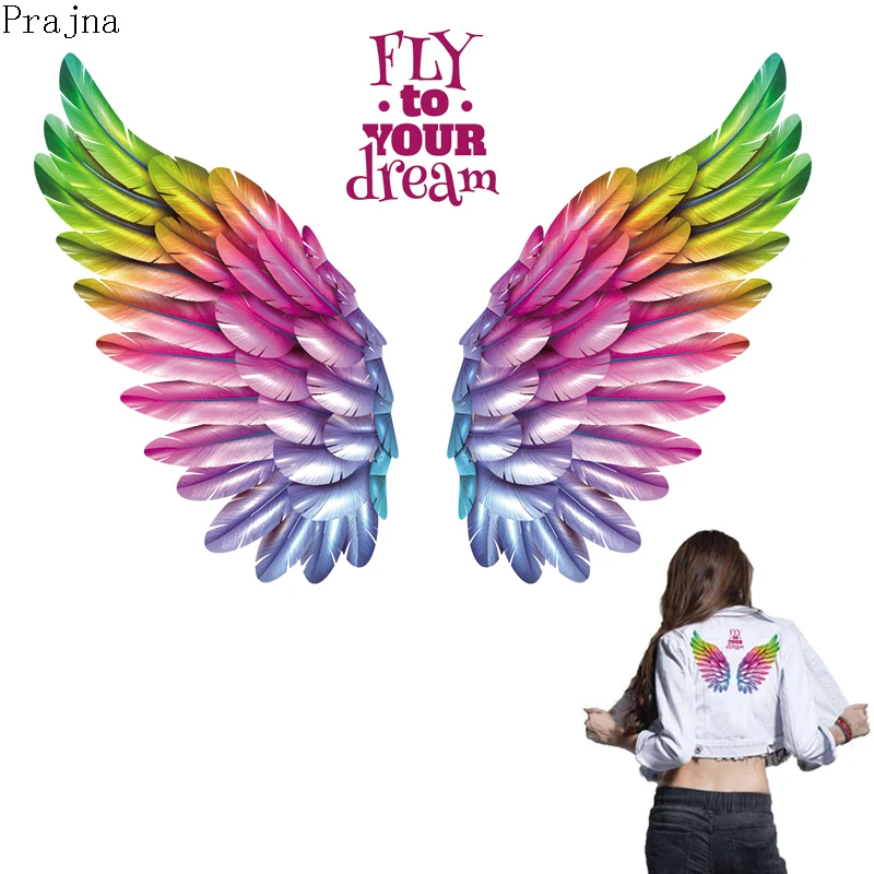 Праджня крылья утюг на передачу тепла винил передачи нашивки с полосками для