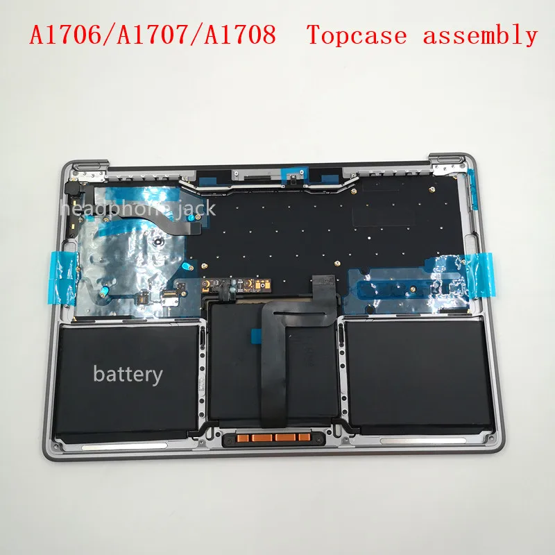 Для нового оригинального Macbook Pro серый серебристый A1707 A1706 Topcase в сборе с