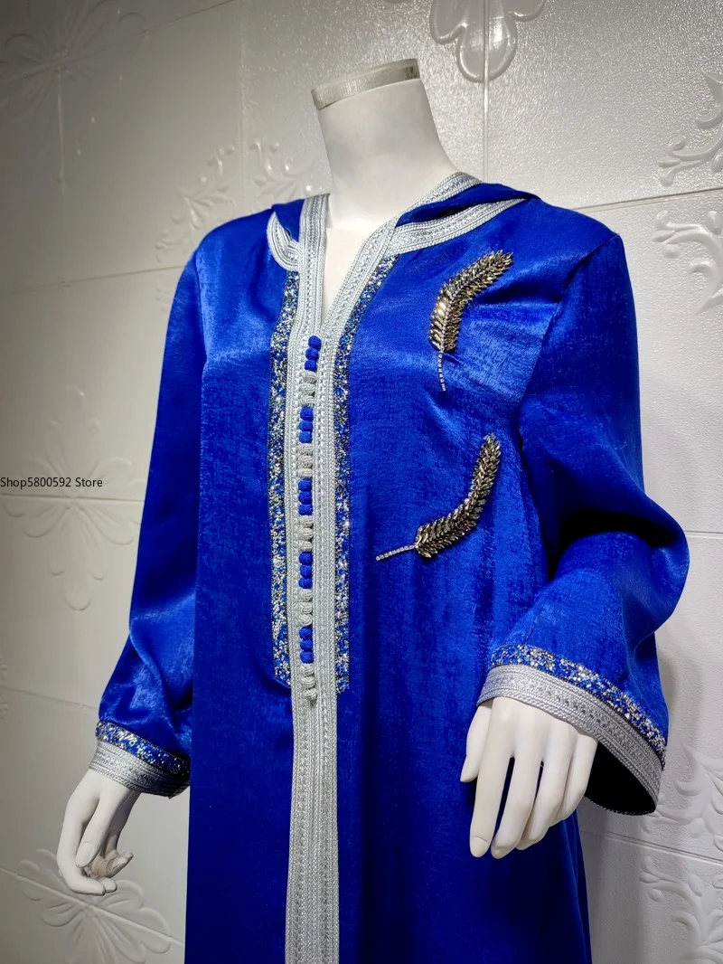 2021 Ramadan Abayas For Women Abaya Dubai Muslim Hooded Dress Jalabiya Caftan Marocain Turkish Evening Gown Islam Clothing