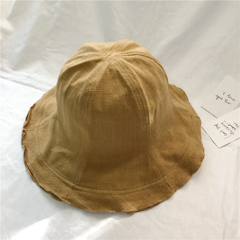 

2020 Broken edge Fashionable Women's Cotton Sunscreen Hat Bucket Cap Floppy Bucket Harajuku Bucket Cap SL-07