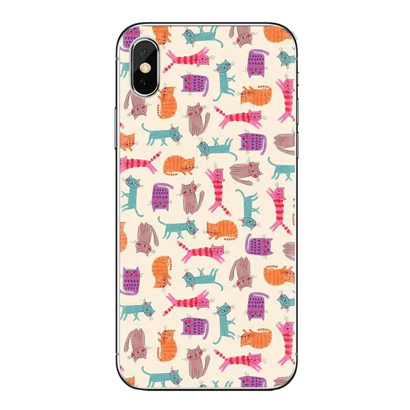 Мягкий чехол-коллаж с красочным рисунком кота для Xiao mi 6 A1 Max x 2 5X 6X Red Note 5 5A 4X 4A A4 4 3