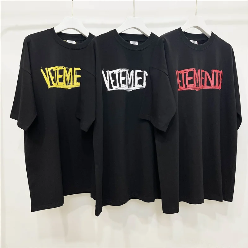 

2021ss VETEMENTS World Tour T-shirt Men Women 1:1 Best Quality Graffiti Letter Print Vetements Oversized T Shirt VTM Tops Tees