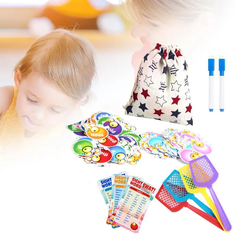 

142Pcs/Set Swat Game Interactive Early Education Colorful English Educational Learning Swat Game for Children