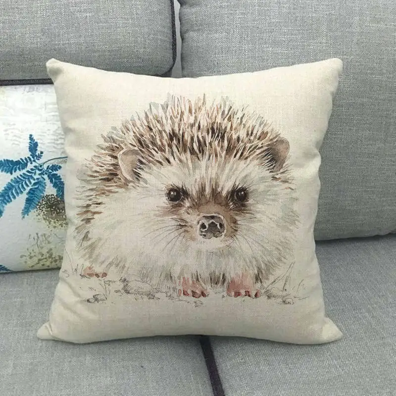 Льняные/Хлопковые наволочки с принтом животных светильник 45 х45 см|Наволочки| |