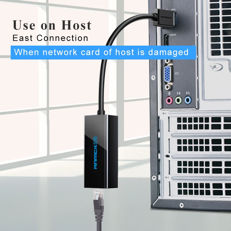 Anmck USB для RJ45 Ethernet адаптер USB 3,0 2,0 Lan(10/100/1000) Мбит/с сетевая карта для ПК ноутбука Windows 10 MAC OS Xiaomi Mi Box