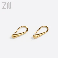 zn korean style new water drop shape stud earrings for women girl creative design ear accessories fashion simple jewelry gifts
