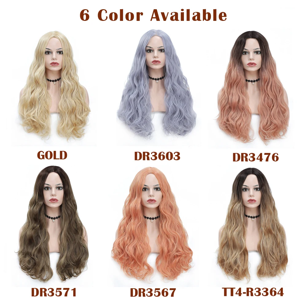 Выделите коричневый синтетический Парики Для женщин длинные волосы свободная