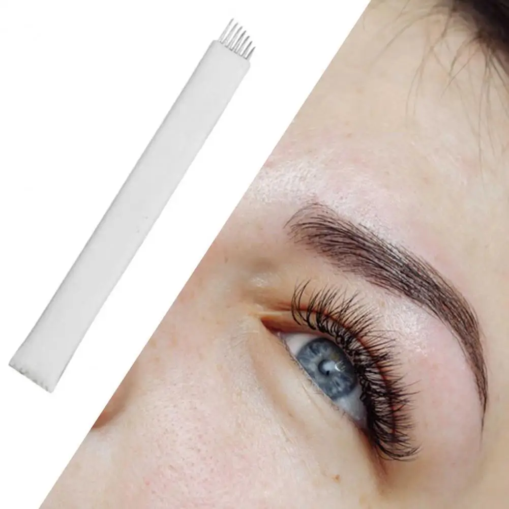 

50Pcs/Box Eyebrow Needle 7 12 14 Disposable Health Stainless Steel Brow Tattoo Blade Belly Button Ring Eyebrow Tongue Needle