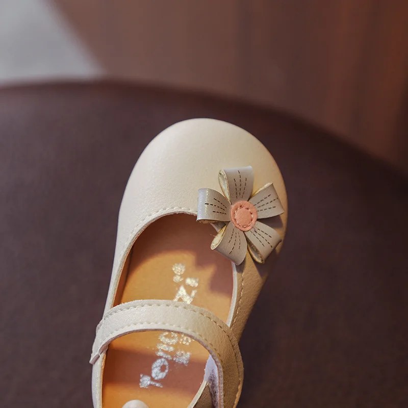 Zapatos planos de princesa peque&ntilde;a para ni&ntilde;a peque&ntilde;a, zapatos planos de piel sint&eacute;tica con hermosas flores, para fiesta de verano, boda, Mary Janes-2