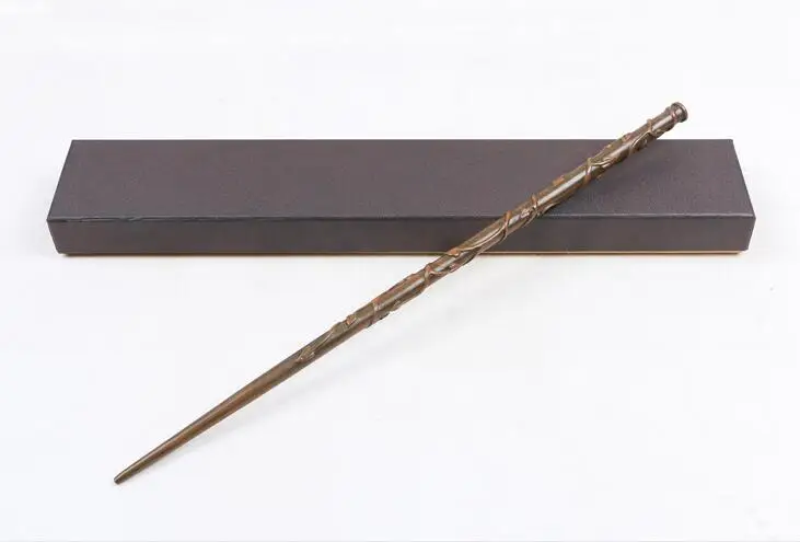 Оригинальная версия металлический сердечник Deluxe COS Colsplay Core Luna Voldemort Гермиона Волшебная волшебная палочка подарочная упаковка - Цвет: Черный