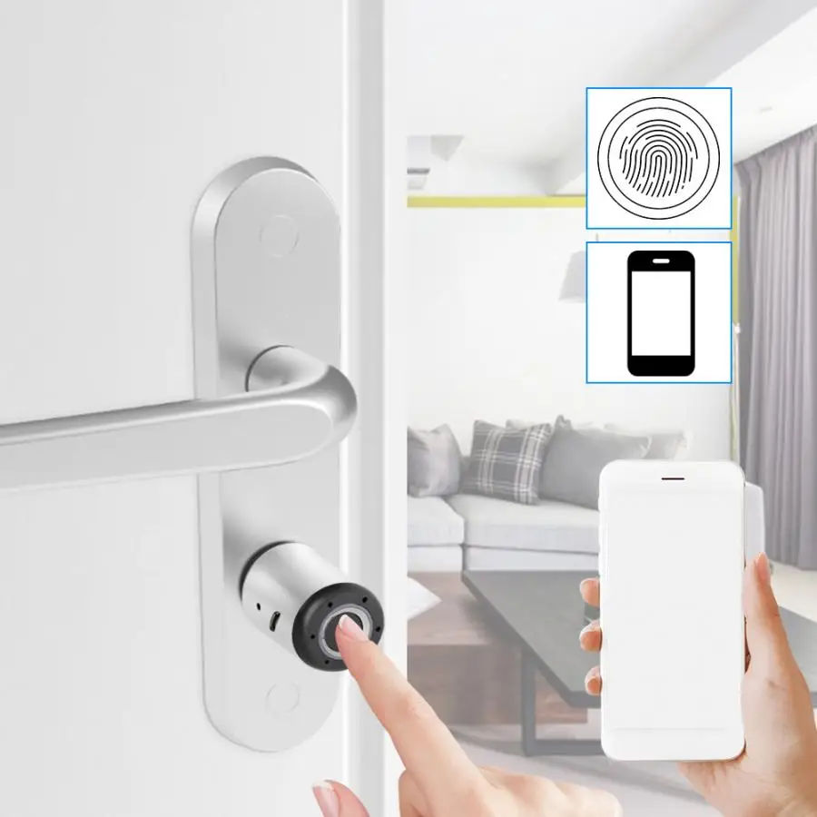 Отпечатков пальцев замок двери Bluetooth Управление электронный цилиндр
