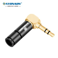 1pcs 3 5mm 3 pole 90 degree plug stereo headphone plug l shaped elbow right angle diy 3 5 repair welding head for 6mm cable