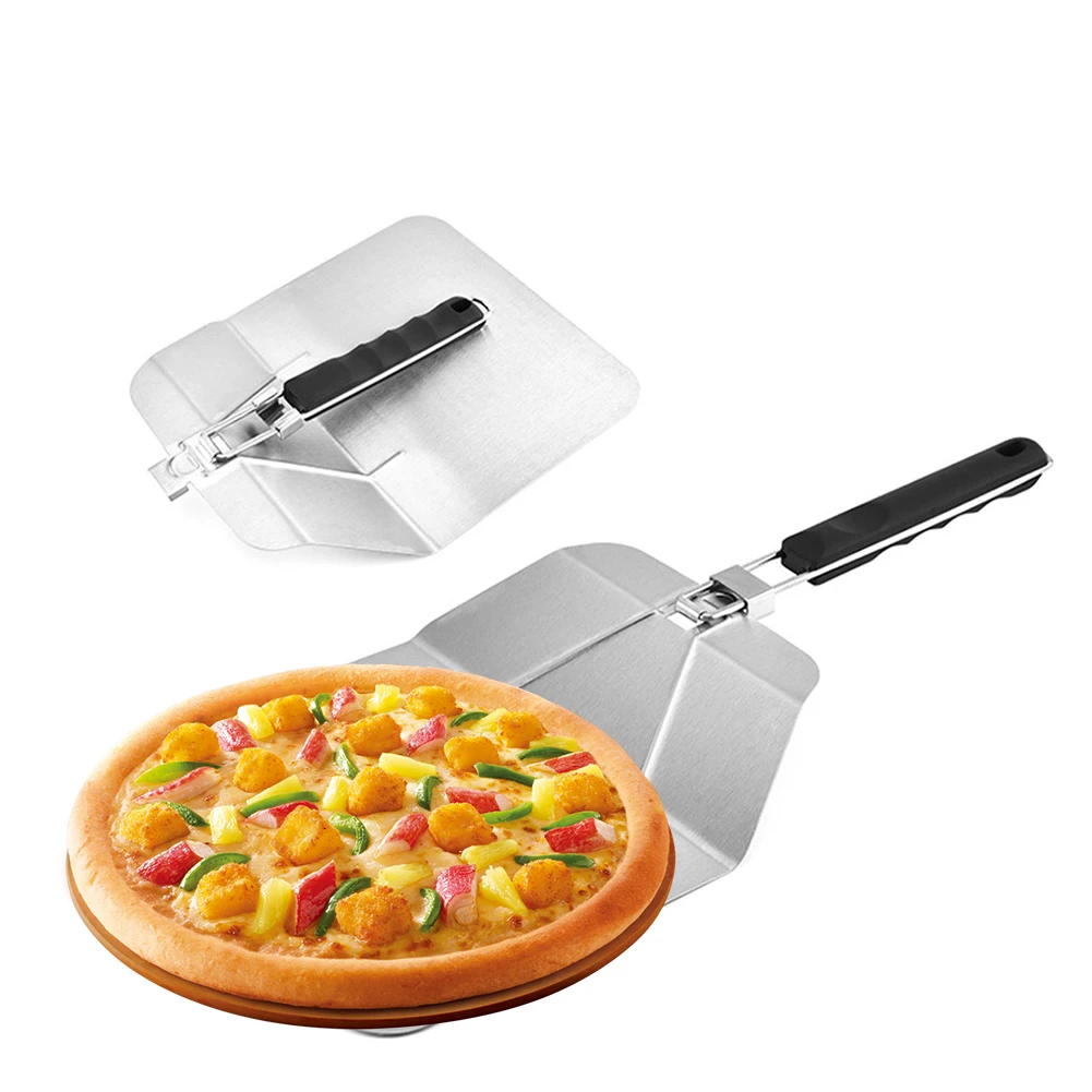 

New Stainless steel folding pizza shovel 21inch square cake transfer shovel kitchen baking tool cake shovel fast shipments