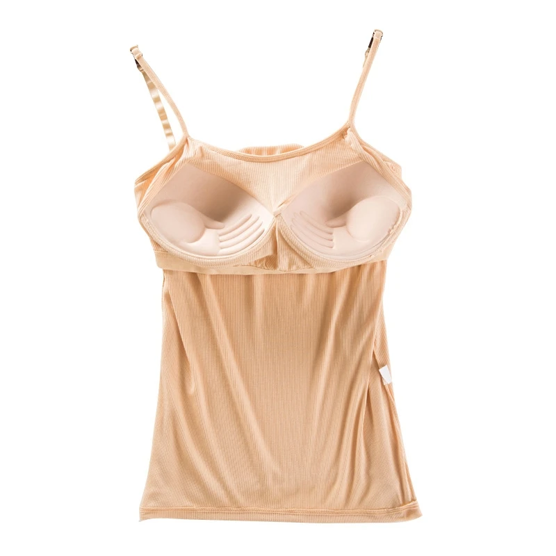 

Adjustable Strap Cami Vest Casual Crop Tops Vest Women's Padded Bra