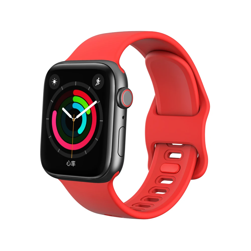 Силиконовый ремешок для Apple watch band 44 мм 40 мм Apple watch 5 4 3 2 1 iWatch band 38 мм 42 мм спортивный жидкий ремешок для часов браслет ремень