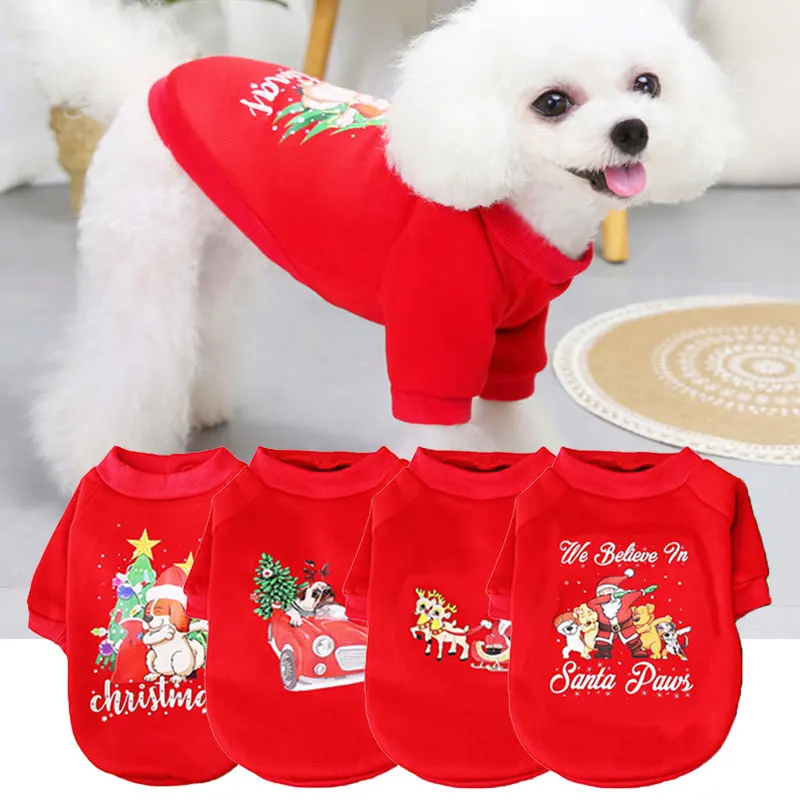 

Print Christmas Style Dog Hoodie Comfortable Universal Pet Hoodie Printed Animal Hoodie Warm Casual Dog Hoodie Pet Supplies