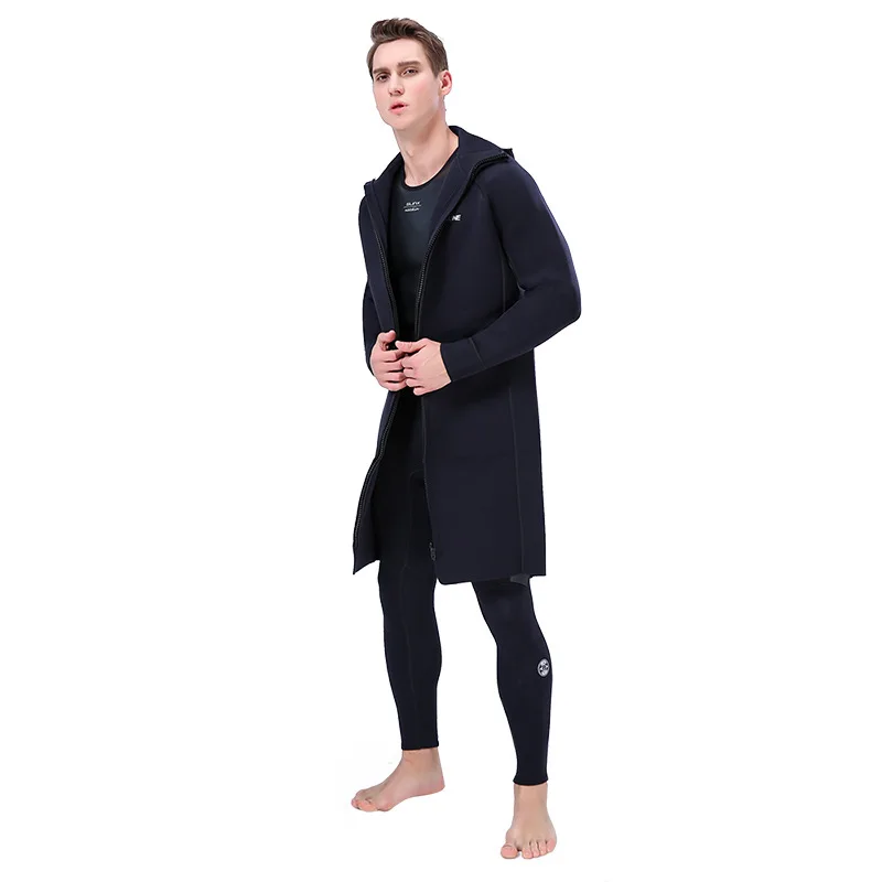 Для мужчин 3 мм длиной до колен Дайвинг пальто с защитой от солнечных лучей