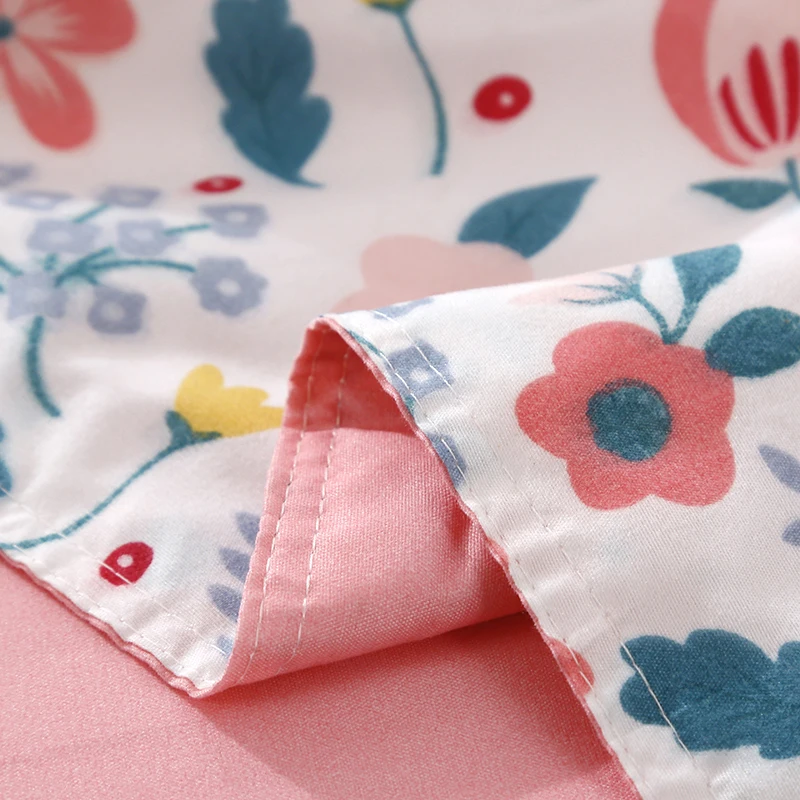 Горячий дизайн Постельное белье растения и цветы пододеяльник милый розовый без