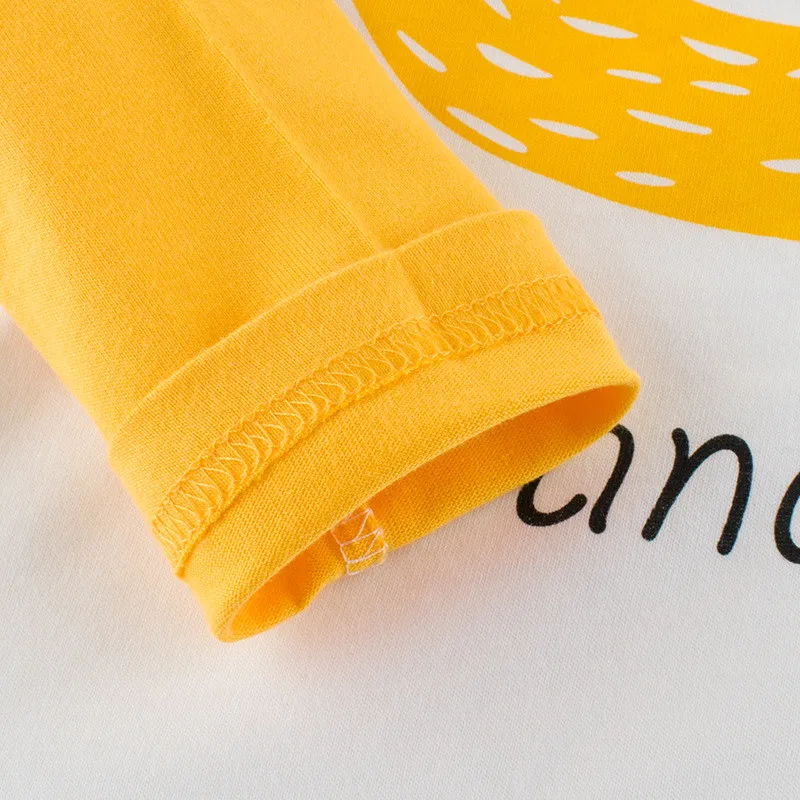 

Cartoon Baby boy clothes Spring Cotton Long-sleeve T-Shirt Children soft Striped Color sleeves Stitching sport top kids Clothing