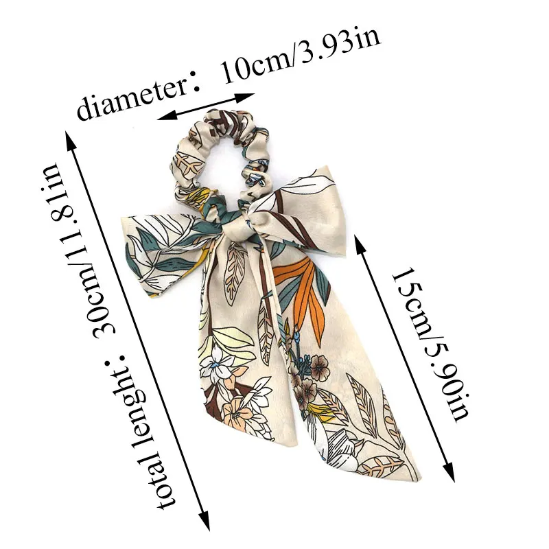 Женская резинка для волос с цветочным принтом 1 шт.| |