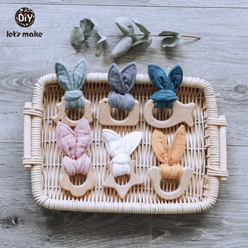 10 шт. деревянные Прорезыватели-грызунки из бука | Мать и ребенок