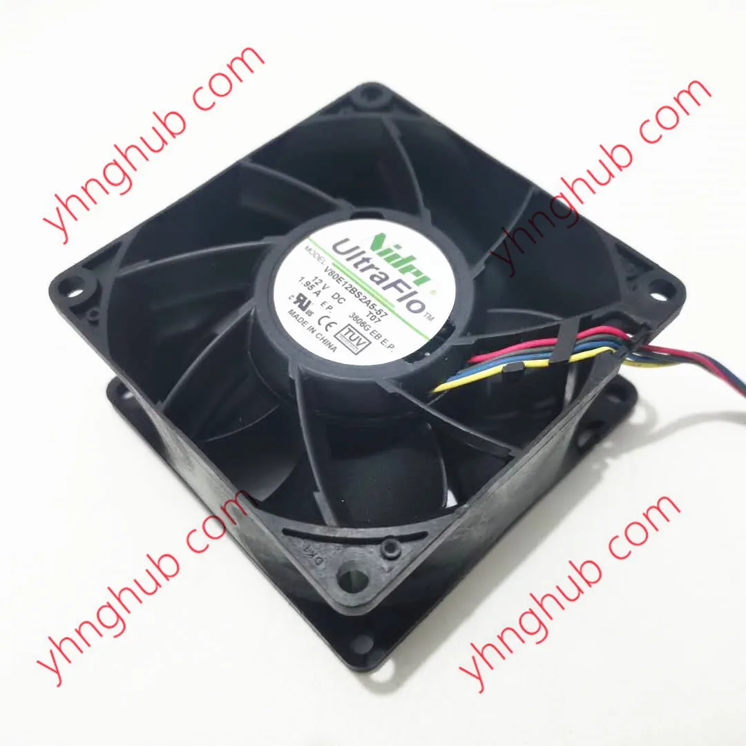 4-проводной охлаждающий вентилятор для сервера Nidec V80E12BS2A5-57 T07 DC 12V 1.95A 80x80x38 мм |