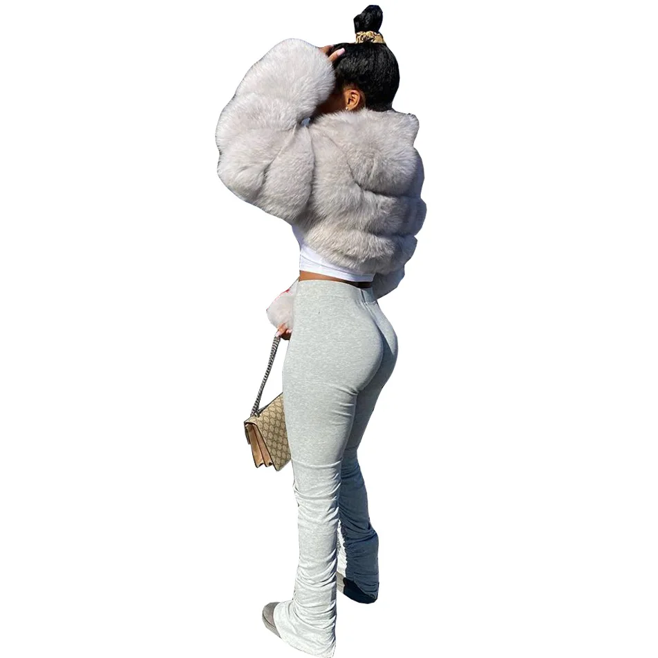 

stacked leggings stacked sweatpants women joggers ruched pants high waist flare bell bottom stacked sweat pants trousers