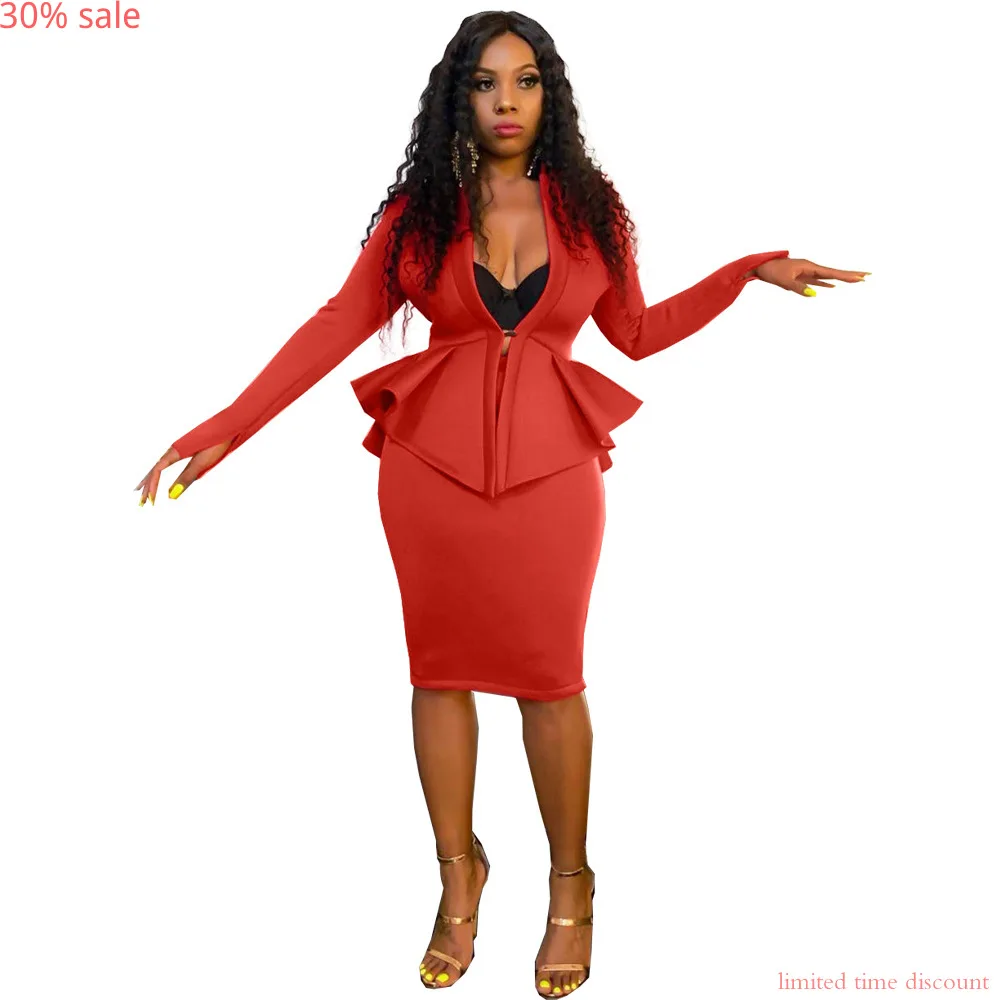 Женская офисная юбка и костюмы Осенний Белый Топ спортивный костюм v-образный