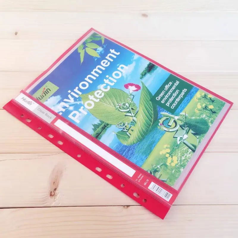 20/30 листов/Набор цветных пластиковых перфорированных карманов A4 11 отверстий