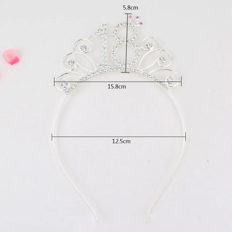 Тиара с кристаллами женская повязка на голову короной день рождения аксессуары