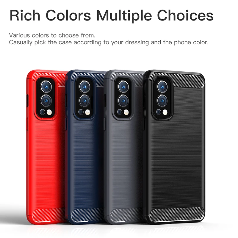 for oneplus nord 2 5g case fiber carbon shockproof silicone bumper phone cover for oneplus nord2 5g case for oneplus nord 2 5g free global shipping