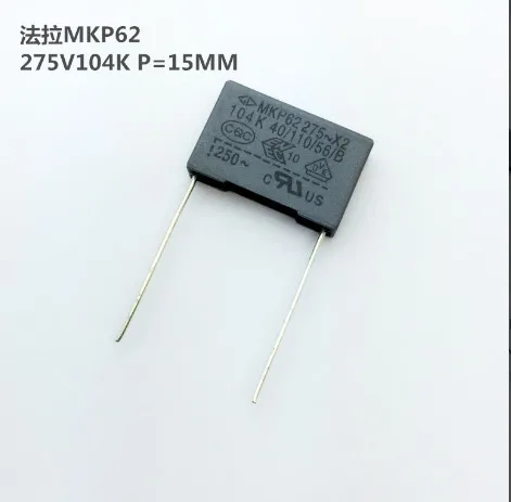 Новинка и 10 шт. MKP62 Fara X2 калибровочный конденсатор 275V104K 0,1 мкФ 100NF P = 15 мм