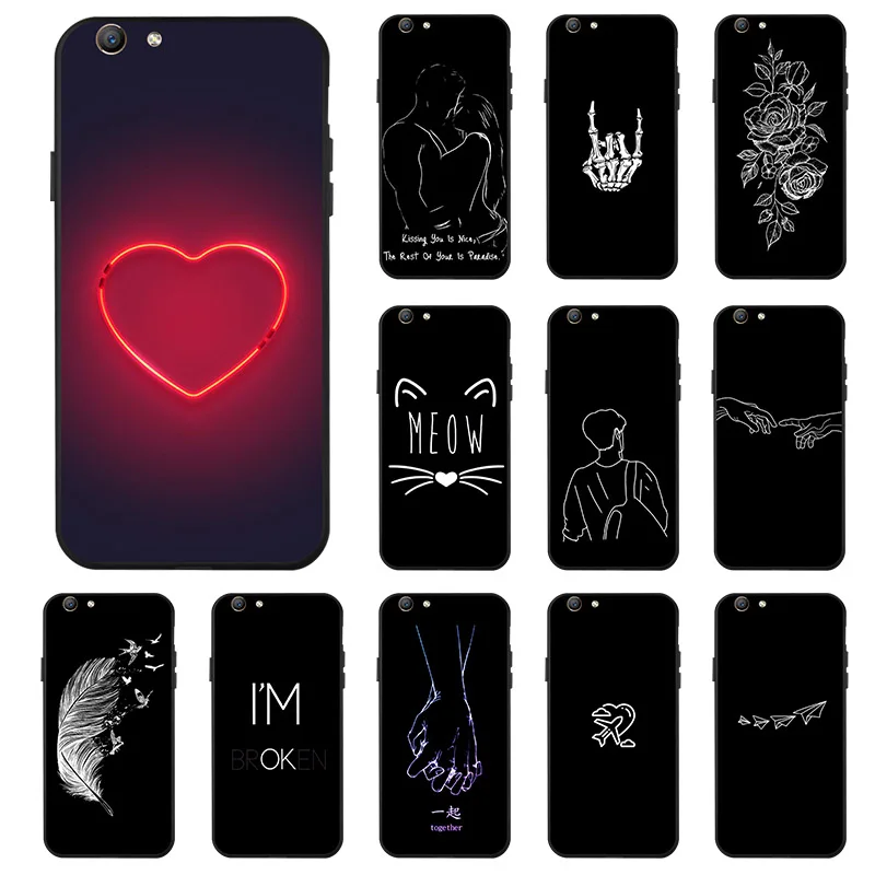 Чехол для OPPO A59 sof tpu силиконовый чехол телефона a59 черный Защитный Coque|Бамперы| |