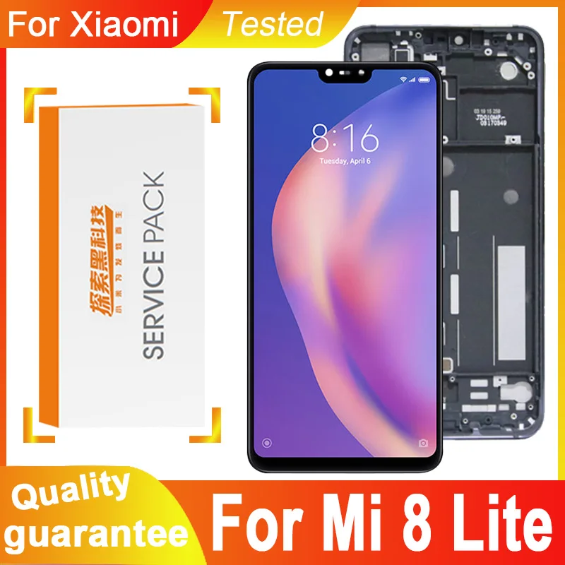 100% протестированный 6 26 ''сменный ЖК дисплей для Xiaomi Mi 8 Lite сенсорный экран с