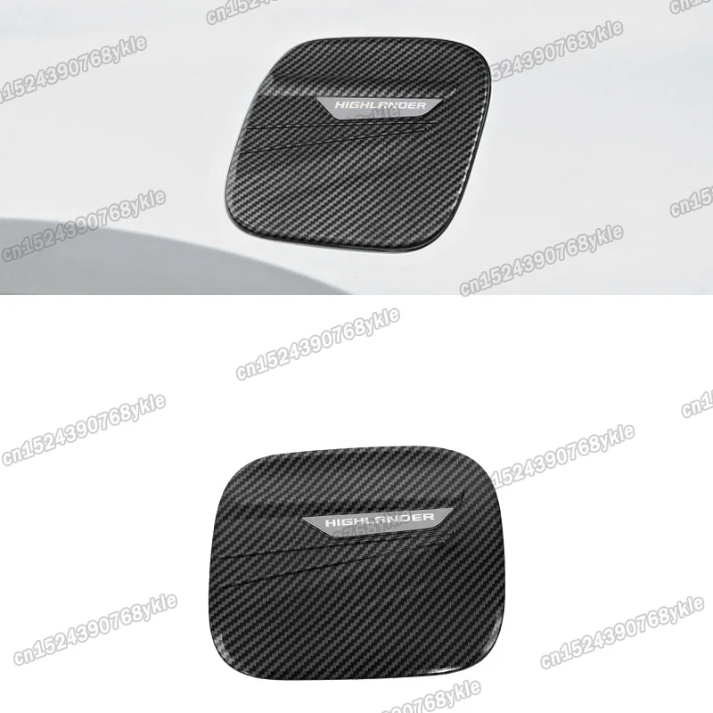 

carbon fiber car fuel tank cover cap trims for toyota highlander 2020 2021 2022 2023 xu70 accessories exterior auto styling