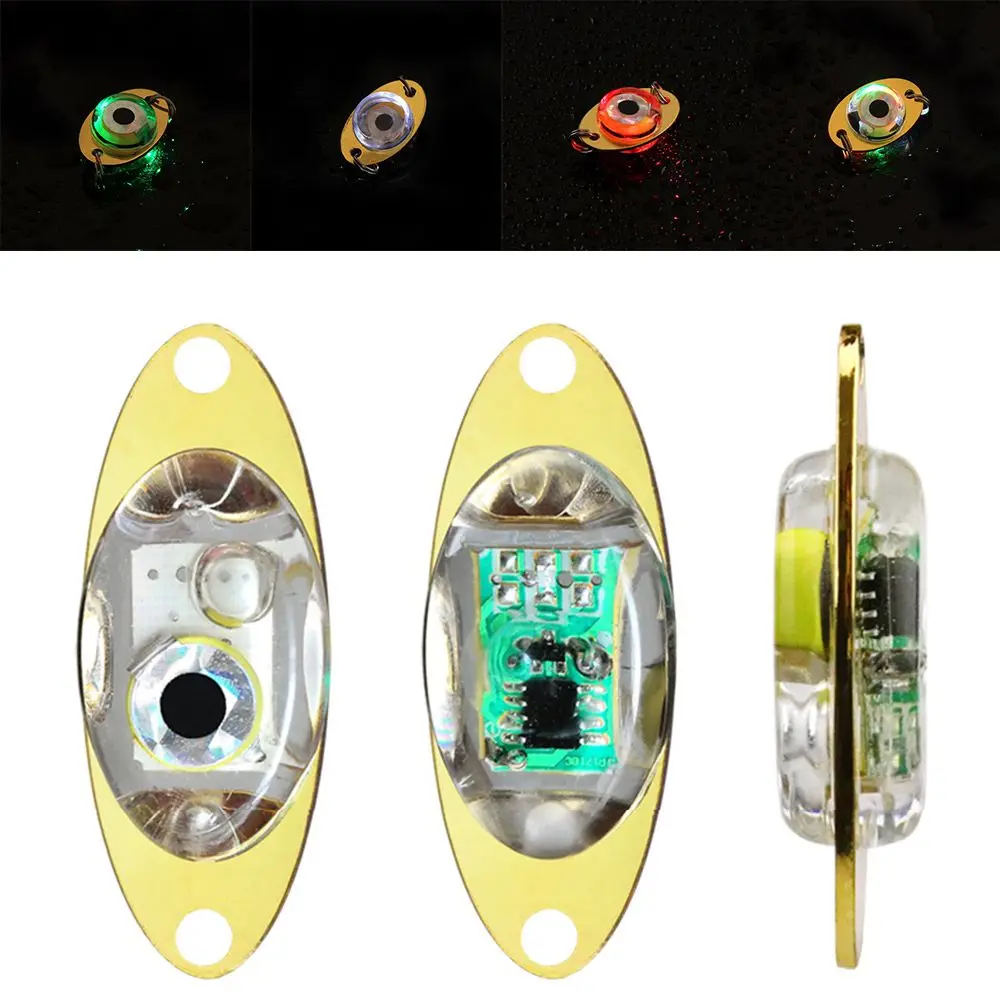

Eye Shape Fishing Accessories Triple Anchor Hooks Attracting Fish Lure Light Luminous Led Fish Lamp Bait Light