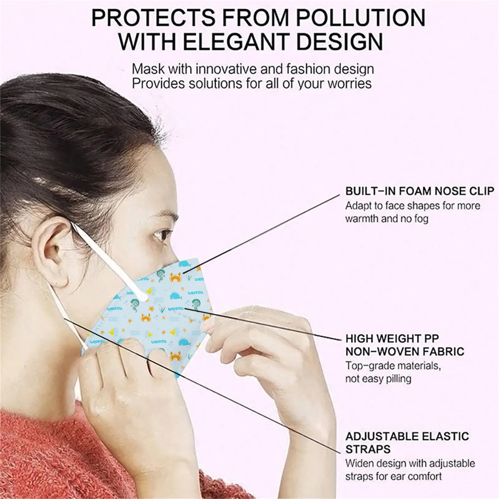 

10PCS Children Protective Mask FFP2 mascarillas para nios KN95 FFP2 mascaras masques Child Facial Protector pm2.5 Dust kn95mask