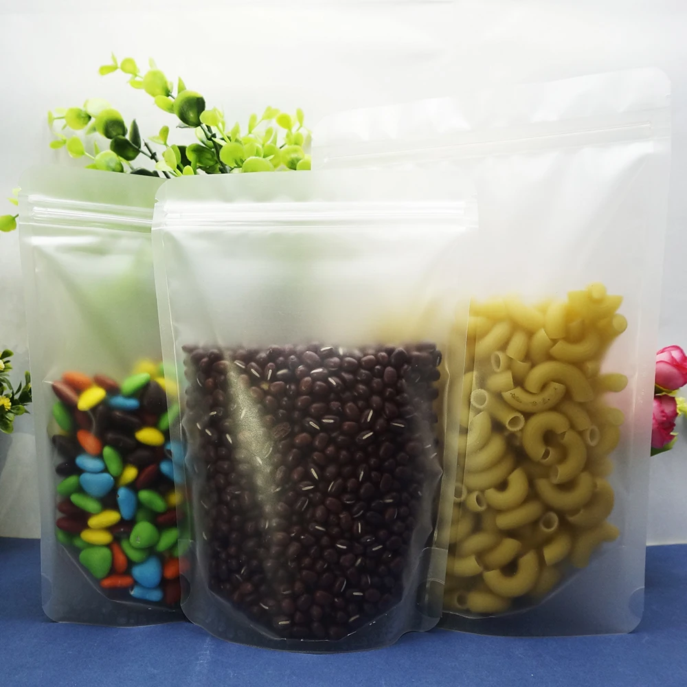 100 шт. стоьте вверх матовый прозрачный чехлы 13*20 см Пластик ZipLock мешок