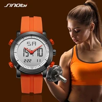 sinobi top brand women digital wristwatch chronograph watch waterproof geneva quartz sports running watch clock relogio feminino