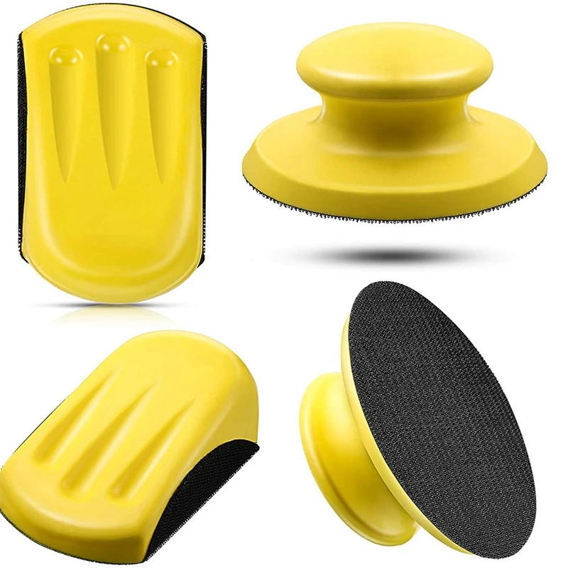 

4Pcs 5Inch Hand Sanding Blocks,Round And Mouse-Shaped Soft Sanders Sanding Blocks For Furniture Restoration Craft