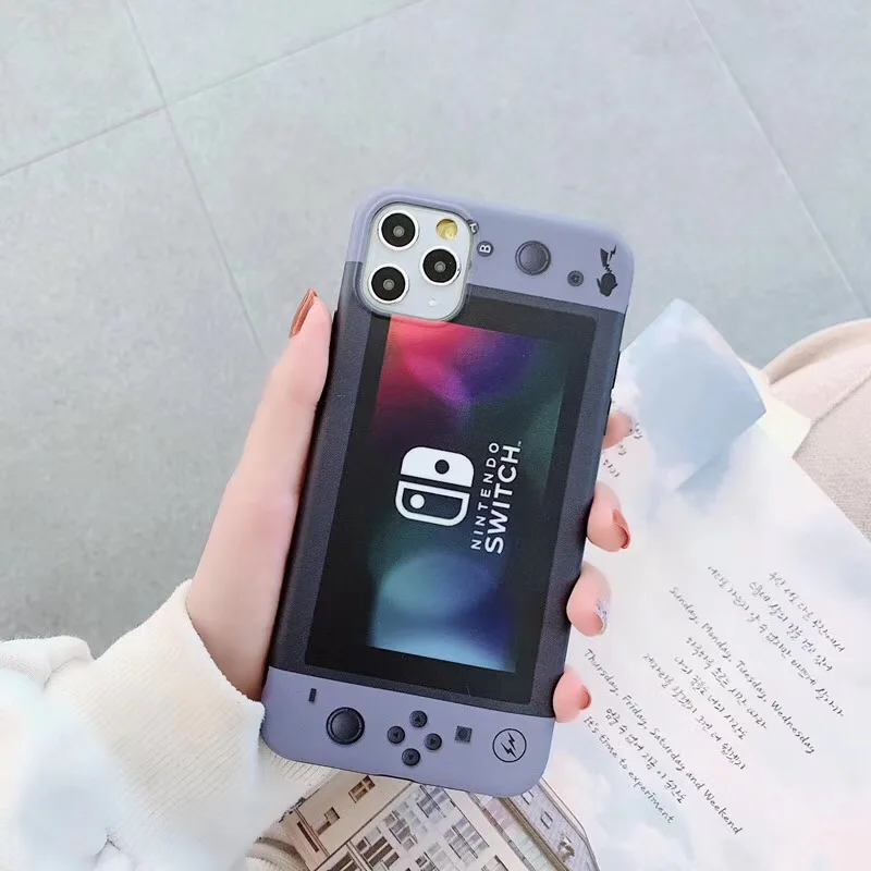Black Game console SWITCH Remote Control Handle Phone Case For Apple iPhone 11 Pro Max 7 8 6 6s Plus X XS Xr Gamepad IMD Cover | Мобильные