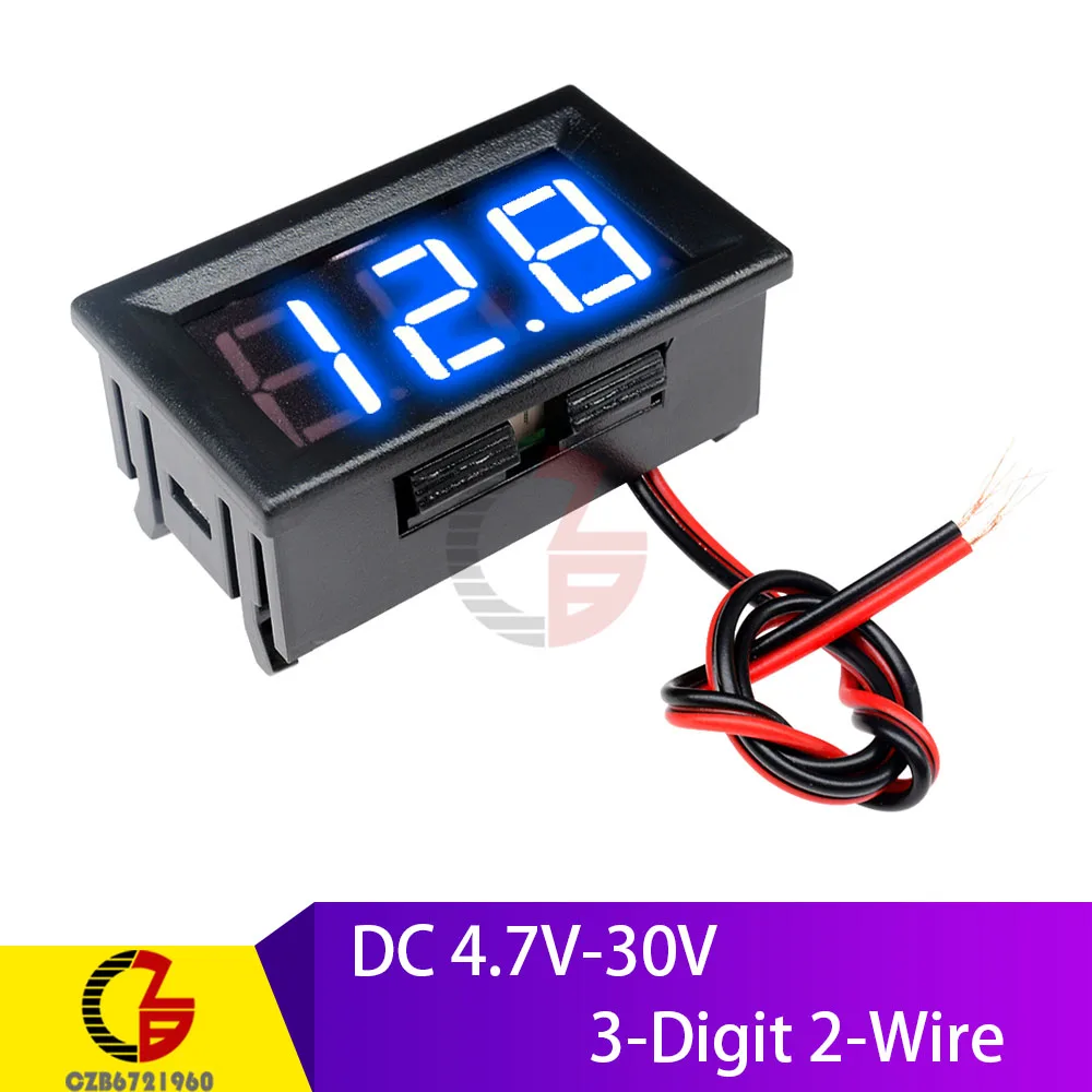 2 Wire Blue Высокая точность постоянного тока 100 в 10 А цифровой автомобильный Вольтметр Амперметр индикатор напряжения мотоцикла Тестер измеритель тока Замена USB Тестер 12 В - Цвет: 2 Wire Blue