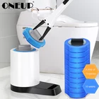 Ершик для унитаза ONEUP, одноразовый, с длинной ручкой, без мертвого угла, чистящая щетка для туалета