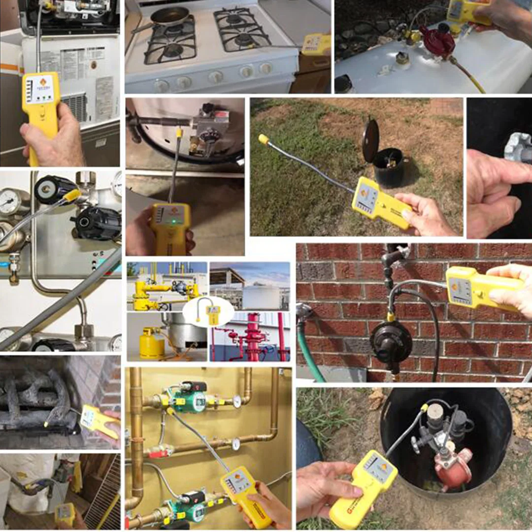 

Techamor Y201 Portable Methane Propane Combustible Natural Gas Leak Sniffer Detector Sound Visual Alarm Flexible Sensor Probe