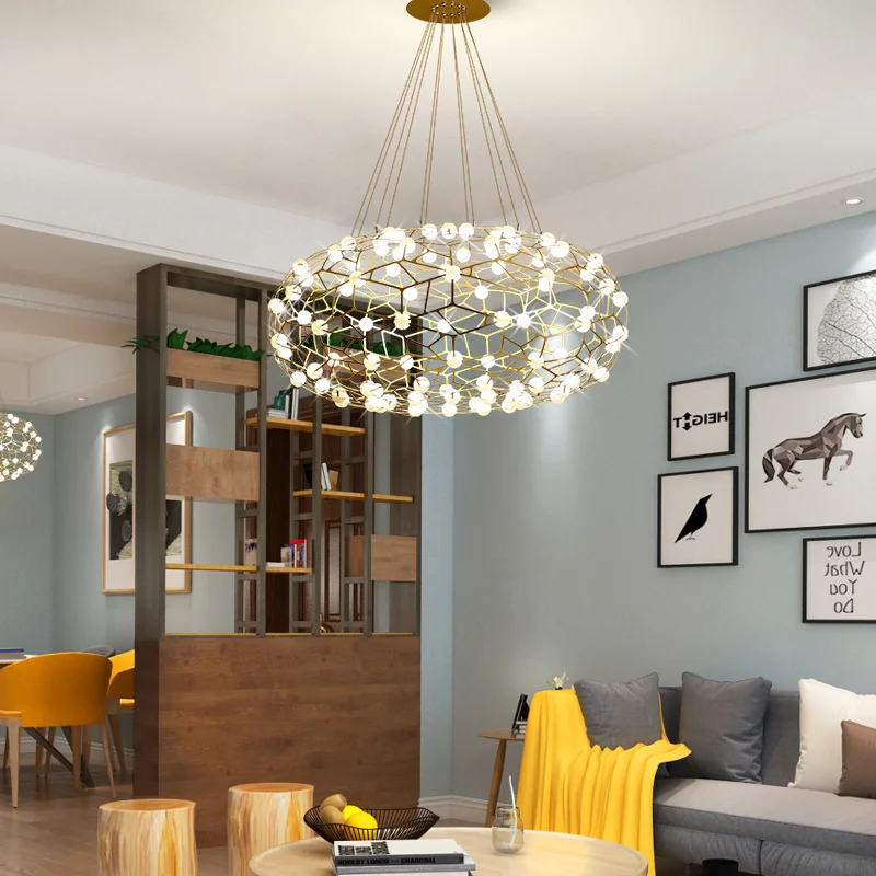 Современная Минималистичная светодиодная хрустальная люстра подвесной