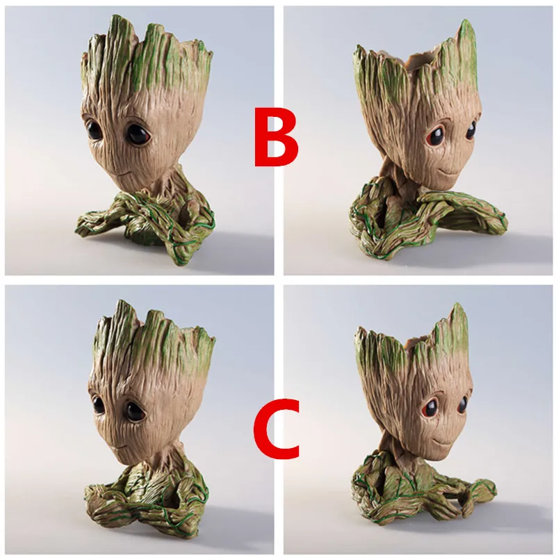 Aquarium Decoration Tree Baby Groot Figure Water Plant Bonsai Pot Decor Fish Tank Ornament Stone Cave for Shrimp | Дом и сад